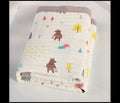 Kassy Pop Printed 6 Layer Bamboo Muslin Blanket Cum Swaddling Towel, (110cm x 110cm) - Winter Print
