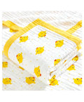 Kassy Pop Printed 6 Layer Bamboo Muslin Blanket Cum Swaddling Towel, (110cm x 110cm) - Yellow Duck Print
