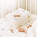 KASSY POP Kids Muslin Cotton Bath Towel, Blanket, Swaddle,105 X 105 cm - Moon Print