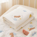 KASSY POP Kids Muslin Cotton Bath Towel, Blanket, Swaddle,105 X 105 cm - Moon Print
