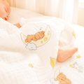 KASSY POP Kids Muslin Cotton Bath Towel, Blanket, Swaddle,105 X 105 cm - Moon Print