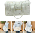 Kassy Pop Baby Diaper Storage Maternity Bag Cotton Handbag Bagpack for New Mom with Bottle Pocket - Beige