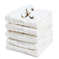 Kassy Pop Muslin Baby Face Towel, Square Wipes, 10x10-inches, 0-18 Months (White) - Pack of 5