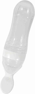 Kassy Pop Silicone Squeeze Baby Feeding Spoon Training Feeder, 90 ml - White