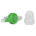 Kassy Pop Silicone Nipple Baby Feeding Nibbler Pacifier cum Teether with Handle - Green