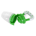 Kassy Pop Silicone Nipple Baby Feeding Nibbler Pacifier cum Teether with Handle - Green