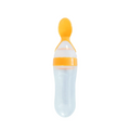 Kassy Pop Silicone Squeeze Baby Feeding Spoon Training Feeder, 90 ml - White