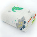 KASSY POP Kids Muslin Cotton Bath Towel, Blanket, Swaddle,105 X 105 cm - Dino Print