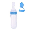 Kassy Pop Silicone Squeeze Baby Feeding Spoon Training Feeder, 90 ml - Blue