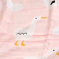 Kassy Pop 100% Bamboo Cotton Baby Swaddle Wrap Cum Receiving Blanket, 125x100 cm - Pink Duck Print