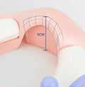 Kassy Pop Crown Shaped Baby Potty Training Seat with Soft Cushion Handles and Backrest for Round Oval Toilets - Pink