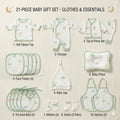 KASSY POP Newborn Baby Cotton 21pcs Clothing Set with Briefcase Pack - Green