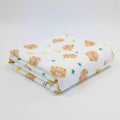 KASSY POP Kids Muslin Cotton Bath Towel, Blanket, Swaddle,105 X 105 cm - Bear Print