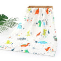 KASSY POP Kids Muslin Cotton Bath Towel, Blanket, Swaddle,105 X 105 cm - Dino Print