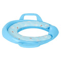 Kassy Pop Baby Potty Training Seat Cover with Cushions and Handle - Blue Printed