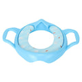 Kassy Pop Baby Potty Training Seat Cover with Cushions and Handle - Blue Printed