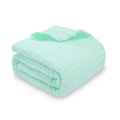 KASSY POP Kids Muslin Cotton Bath Towel, Blanket, Swaddle,105 X 105 cm - Mint Green