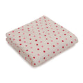 Kassy Pop Double Layer Minky Multipurpose Receiving Blanket Wrapping Sheet - Red Dots