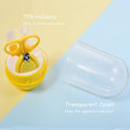 Kassy Pop 4-in-1 Baby Manicure Grooming Kit Set with Baby Nail, Scissor, File, and Tweezer - Yellow