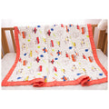 Kassy Pop Printed 6 Layer Bamboo Muslin Blanket Cum Swaddling Towel, (110cm x 110cm) - Car Print