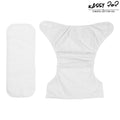 Kassy Pop 3 in 1 Reusable Cloth Diaper for with 3-Layer Microfiber Insert, (0-36 Months) - White