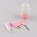 Kassy Pop 4-in-1 Baby Manicure Grooming Kit Set with Baby Nail, Scissor, File, and Tweezer - Pink