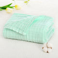 KASSY POP Kids Muslin Cotton Bath Towel, Blanket, Swaddle,105 X 105 cm - Mint Green