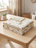 KASSY POP Baby's Cotton Wrapping Receiving Blanket for New Born (0-1.5 Years) - Teddy Print