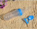 Kassy Pop Silicone Squeeze Baby Feeding Spoon Training Feeder, 90 ml - Blue