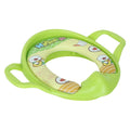 Kassy Pop Baby Potty Training Seat Cover with Cushions and Handle - Green Printed