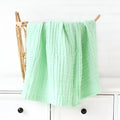 KASSY POP Kids Muslin Cotton Bath Towel, Blanket, Swaddle,105 X 105 cm - Mint Green