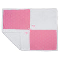 Kassy Pop Plush Soft Two-tone Embossed Receiving Blanket - Pink and White