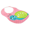 KASSY POP Waterproof Silicone Baby Feeding Bibs, Velcro Closure - Snail Print