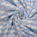 Kassy Pop Double Layer Minky Multipurpose Receiving Blanket Wrapping Sheet - Blue Zigzag