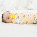 Kassy Pop 100% Bamboo Cotton Baby Swaddle Wrap Cum Receiving Blanket, 125x100 cm - Lazy Bear Print