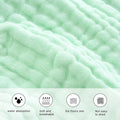 KASSY POP Kids Muslin Cotton Bath Towel, Blanket, Swaddle,105 X 105 cm - Mint Green