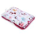Kassy Pop Baby Baby Plush Microfiber Fleece Blankets for 0-2 Years, 30 x 40 inches - Animal Print