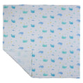 KASSY POP Kids Muslin Cotton Bath Towel, Blanket, Swaddle,105 X 105 cm - Blue Whale