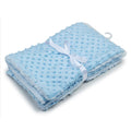 Kassy Pop Bubble Fleece Multipurpose Receiving Blanket Wrapping Sheet - Blue