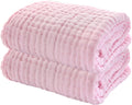 KASSY POP Kids Muslin Cotton Bath Towel, Blanket, Swaddle,105 X 105 cm - Pink