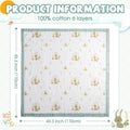 Kassy Pop 100% Bamboo Cotton Baby Swaddle Wrap Cum Receiving Blanket, 110x110 cm - Rabbit Print