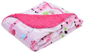Kassy Pop Baby Baby Plush Microfiber Fleece Blankets for 0-2 Years, 30 x 40 inches - Pink Giraffe