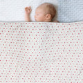 Kassy Pop Double Layer Minky Multipurpose Receiving Blanket Wrapping Sheet - Red Dots