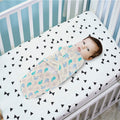 KASSY POP Baby Cotton Swaddle Adjustable Infant Wrap 23 X 23 Inches Baby Swaddle Blanket - Fish Print