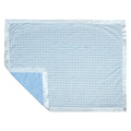Kassy Pop Double Layer Minky Multipurpose Receiving Blanket Wrapping Sheet - Blue Zigzag