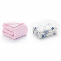 KASSY POP Kids Muslin Cotton Bath Towel, Blanket, Swaddle,105 X 105 cm - Pack of 2 (Pink and Printed)