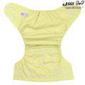 Kassy Pop 3 in 1 Reusable Cloth Diaper for with 3-Layer Microfiber Insert, (0-36 Months) - Yellow