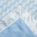 Kassy Pop Double Layer Minky Multipurpose Receiving Blanket Wrapping Sheet - Blue Zigzag