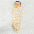 Kassy Pop 100% Bamboo Cotton Baby Swaddle Wrap Cum Receiving Blanket, 125x100 cm - Lazy Bear Print