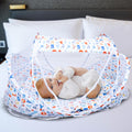 Kassy pop Cotton Bedding with a Mosquito Net with Pillow for Baby (0-24 Months) - Alphabet Print